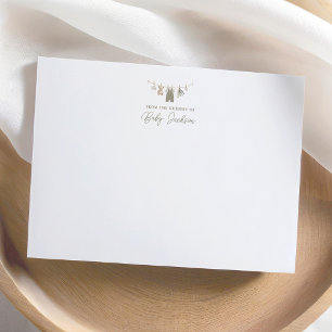 Boho Sage Green Boy Baby Kleidung Baby Dusche Dankeskarte