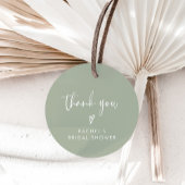 Boho Sage Green Brautparty Vielen Dank Geschenkanhänger