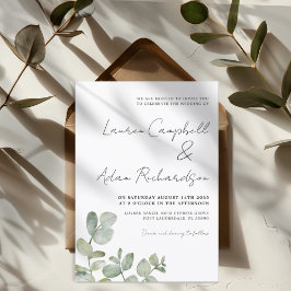 Boho Sage Green Eucalyptus Watercolor Wedding Einladung