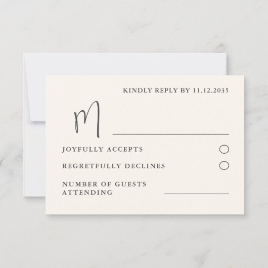 Boho Sage Green Eucalyptus Wedding RSVP (Rückseite)