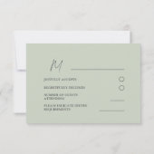 Boho Sage Green Eucalyptus Wedding RSVP Karte (Rückseite)