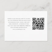 Boho Sage Green Eucalyptus Wreath Wedding Details Begleitkarte (Rückseite)