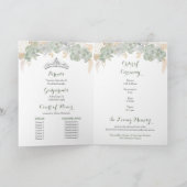 Boho Sage Green Floral 15 Años Programmvorlage Einladung (Innenseite)