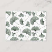 Boho Sage Green Ginkgo Angaben zur botanischen Hoc Begleitkarte (Rückseite)