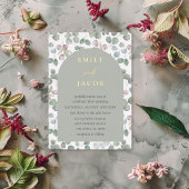 Boho Sage Green & Gold Eucalyptus Wedding Folieneinladung
