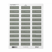 Boho Sage Green Minimalistisch Rücksendeadresse (Vorne)