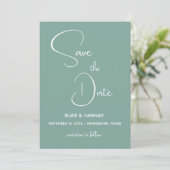 Boho Sage Green Minimalistisch Wüste Save the Date Einladung (Stehend Vorderseite)