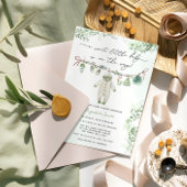 Boho Sage Green Niedlich Baby Clothes Babydusche Einladung