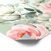 Boho Sage Green Princess Quinceañera Willkommen Poster (Ecke)