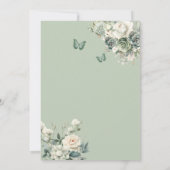 Boho Sage Green Quinceañera Kalender Save the Date Einladung (Rückseite)