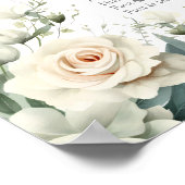 Boho Sage Green Quinceañera Seekartenzeichen Poster (Ecke)