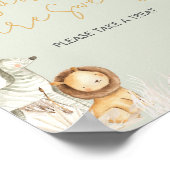 Boho Sage Green Safari Babies sind süß Poster (Ecke)