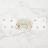 Boho Sage Green Safari Baby Dusche Wasserflaschenetikett (Einzelnes Label)