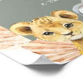 Boho Sage Green Safari Oh Boy Babies sind süß Poster (Ecke)