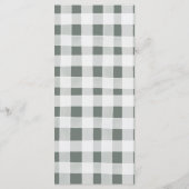 Boho Sage Green Safari Oh Boy Baby Showmenü Menükarte (Rückseite)