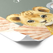 Boho Sage Green Safari Oh Boy Cards & Gifts Zeiche Poster (Ecke)