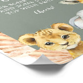 Boho Sage Green Safari Oh Boy Mama osa Bar Sign Poster (Ecke)