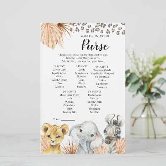 Boho Sage Green Safari Oh Boy Purse Game (Stehend Vorderseite)