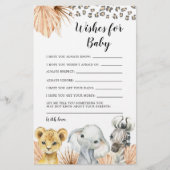 Boho Sage Green Safari Oh Junge wünscht sich Baby (Vorderseite)