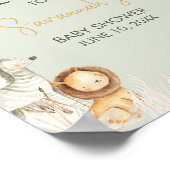 Boho Sage Green Safari Willkommen Poster (Ecke)