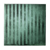 Boho Sage Green Stripe Fliese (Vorderseite)