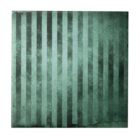 Boho Sage Green Stripe Fliese (Vorderseite)