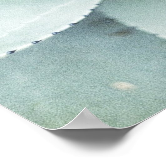 Boho Sage Green Succulate Closeup Poster (Ecke)