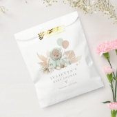 Boho Sage Green Teddy Bear Baby Showtasche Geschenktütchen (Versiegelt)