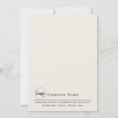 Boho Sage Green Typografy Business Open House Einladung (Rückseite)