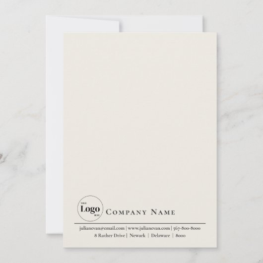 Boho Sage Green Typografy Business Open House Einladung (Rückseite)