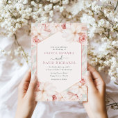 Boho Sage Green und Blush Pink Blumenzehen Einladung