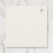 Boho Sage Green und Elfenbein Blume Hochzeit Geschenkanhänger (Rückseite)