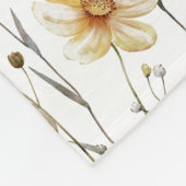 Boho Sage Green Watercolor Wildflower Monogram Fleecedecke (Ecke)