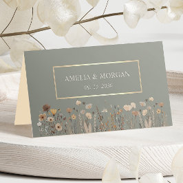 Boho Sage Green Wedding Platzkarte