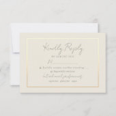 Boho Sage Green Wedding RSVP Karte (Vorderseite)