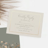 Boho Sage Green Wedding RSVP Karte