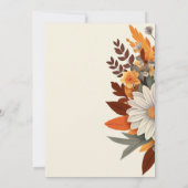 Boho Sage Green Wildblume Floral Hochzeit im Herbs Einladung (Rückseite)