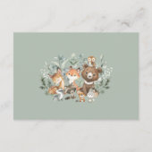 Boho Sage Green Woodland Animes Books for Baby Begleitkarte (Rückseite)