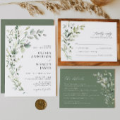 Boho Sage Greenery Einladung zur botanischen Hochz