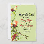 Boho Sage Greenery Elegante Rose Blumenzwiese Save The Date (Vorderseite)