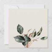 Boho Sage Pampas Grass Brautparty Square Einladung (Rückseite)