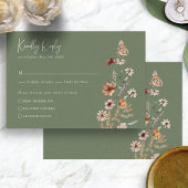 Boho Sage RSVP-Karte RSVP Karte