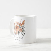 Boho Sage Terracotta Tasse Floral (Vorderseite Links)