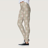 Boho-Sagegrün-Geometrisches Muster Leggings (Links)