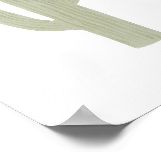 Boho Saguaro Cactus Kinderzimmer Decor Poster (Ecke)