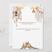 Boho Saitenlichter Makrame Federn kuchenchic Save The Date (Rückseite)