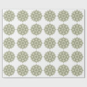 Boho Salbeigrün Mandala Geschenkpapier (Flach)
