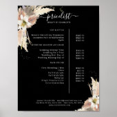 Boho Salon Price List Poster (Vorne)