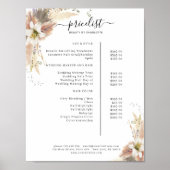 Boho Salon Price List Poster (Vorne)