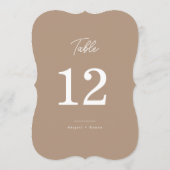 Boho-Sand-Die-Cut-Script-Hochzeitstischnummer Einladung (Rückseite)